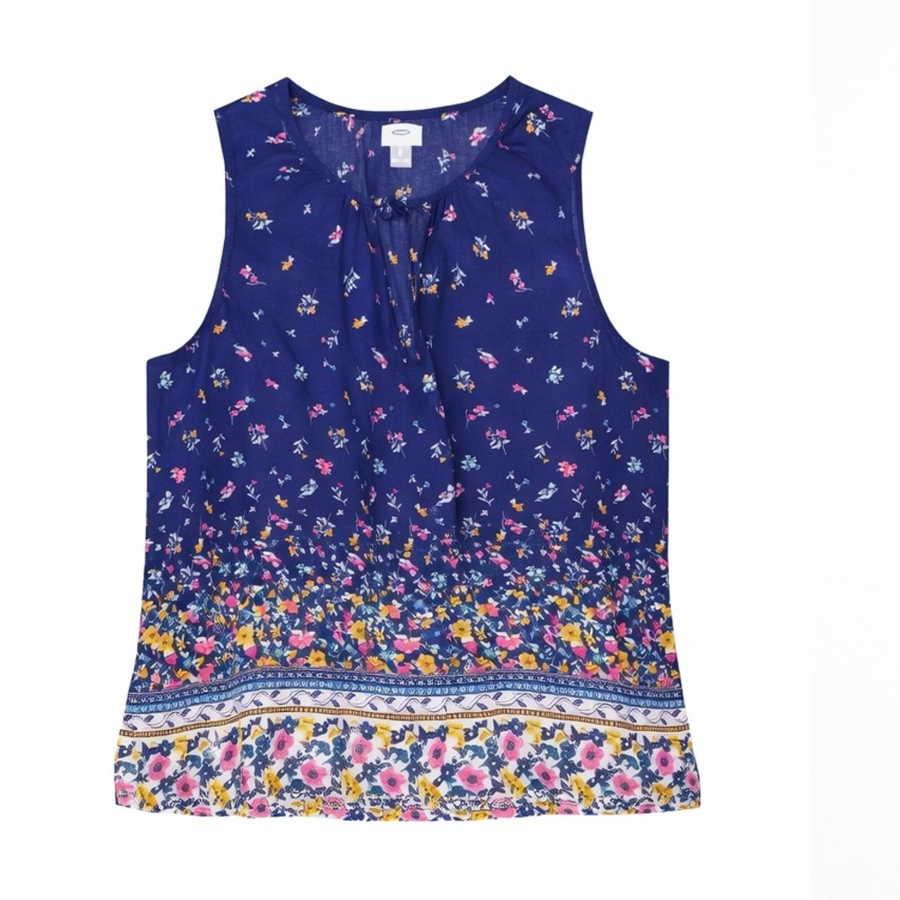 🌼🌸 Old Navy Multi Color Floral Navy Tank